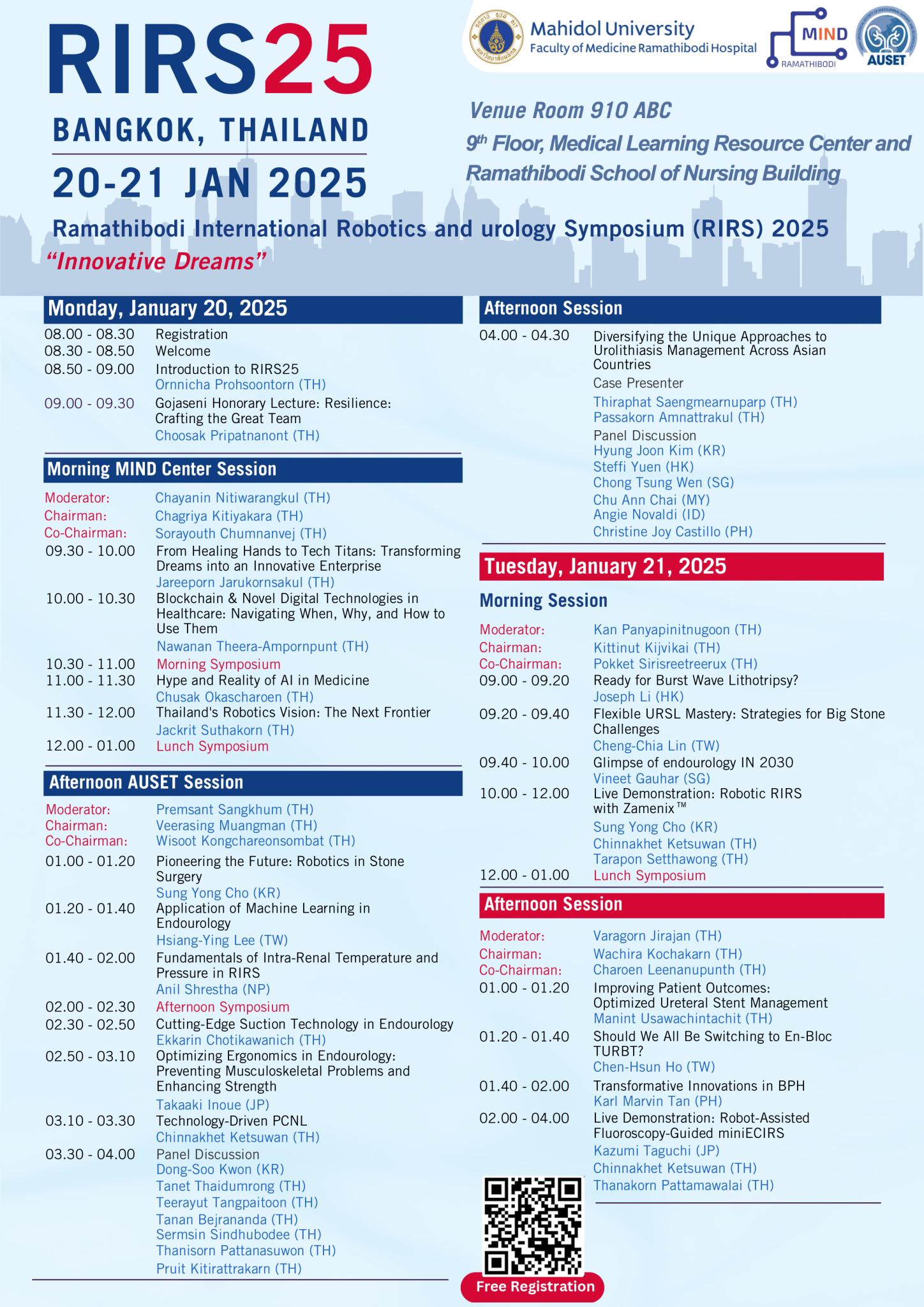 Ramathibodi International Robotics and urology Symposium (RIRS) 2025 "Innovative Dreams"