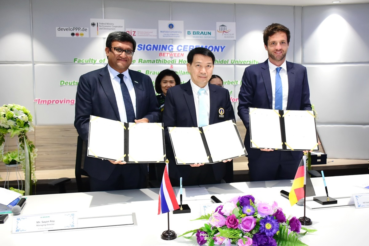 พิธีลงนามบันทึกข้อตกลง โครงการวิจัยทางการแพทย์ Improving Occupational Safety, Health of Healthcare Workers, and Patients in Public Hospitals in Thailand