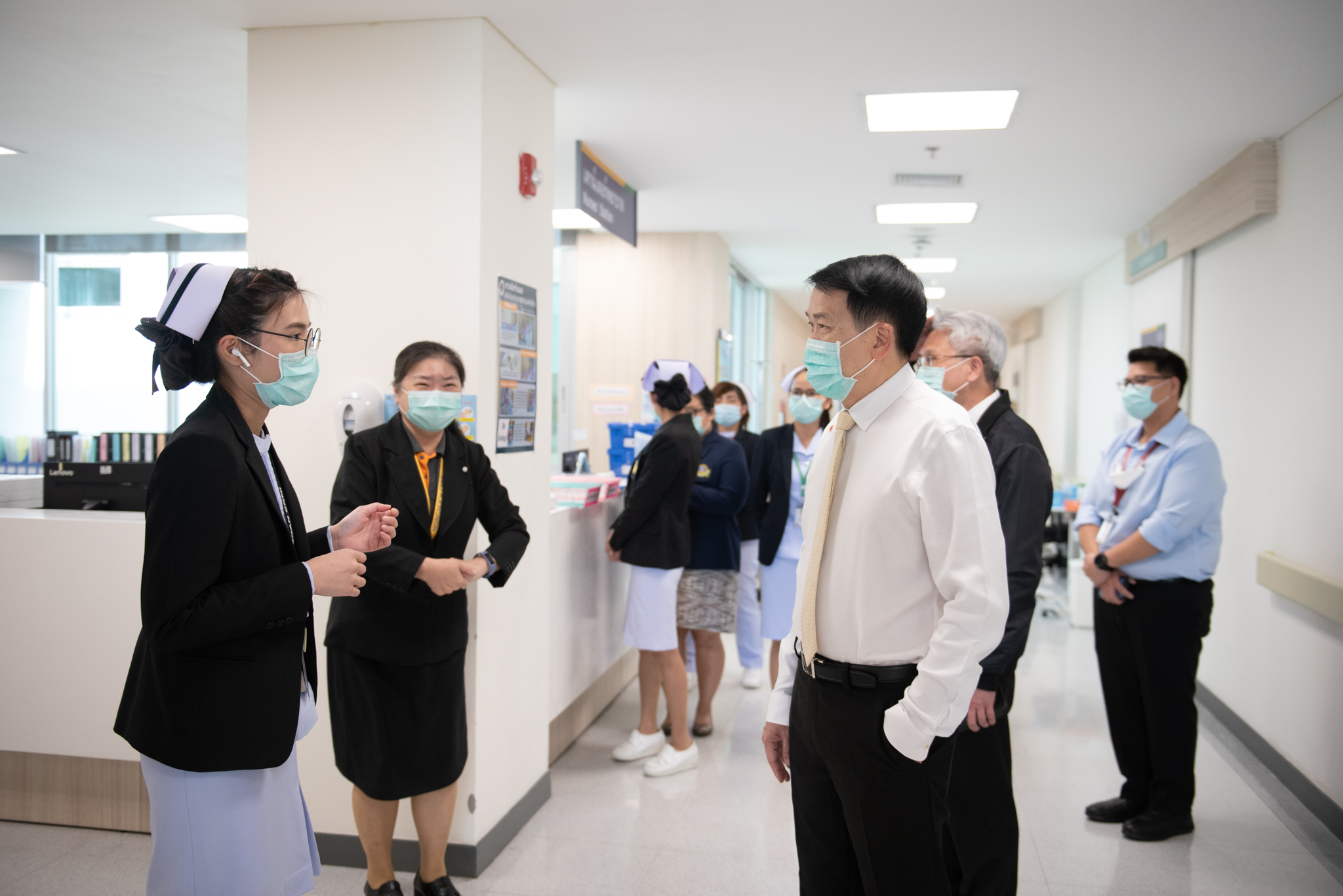 กิจกรรม Leadership Walk Round โรงพยาบาลรามาธิบดีจักรีนฤบดินทร์ โดยกลุ่มภารกิจดูแลสุขภาพ