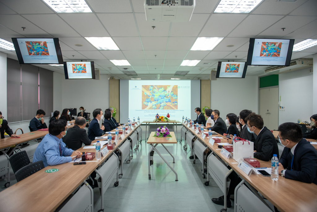 ต้อนรับคณะผู้แทนจากกระทรวงสาธารณสุขและสวัสดิการ สาธารณรัฐจีน (ไต้หวัน) ในโอกาสเยี่ยมคารวะและหารือความร่วมมือเพิ่มเติมกับคณะฯ