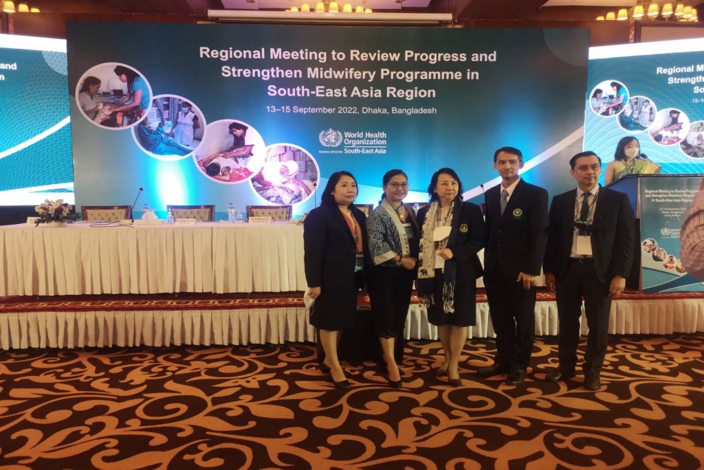 ผู้แทน WHO CC fเดินทางเข้าร่วมการประชุม Regional Meeting to Review Progress and Strengthen Midwifery Programme in South-East Asia Region ซึ่งจัดโดย WHO World Health Organization South-East Asia Region