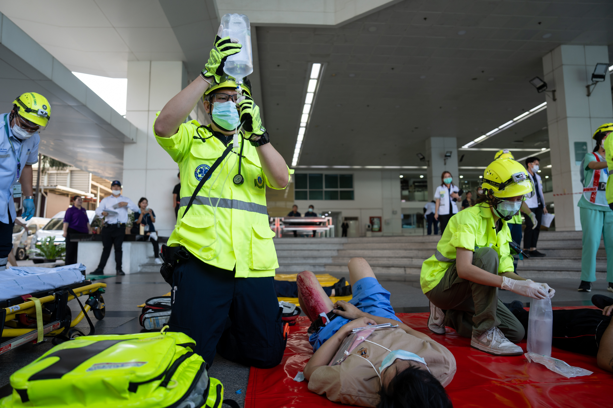 การซ้อมแผนรับภาวะฉุกเฉินหมู่เสมือนจริง ประจำปี 2567 MCI และ Mass shooting จากเหตุการณ์กราดยิง