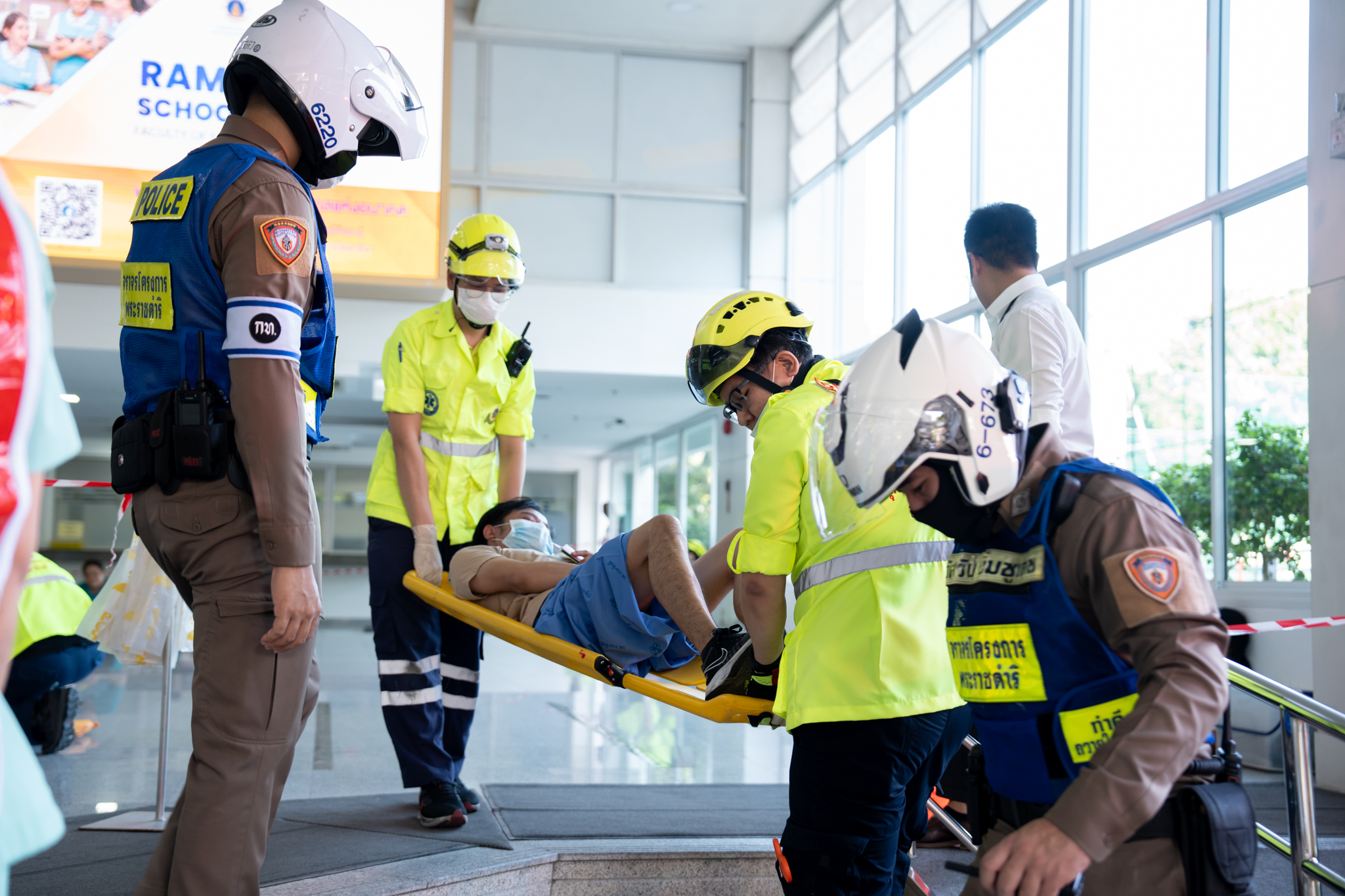 การซ้อมแผนรับภาวะฉุกเฉินหมู่เสมือนจริง ประจำปี 2567 MCI และ Mass shooting จากเหตุการณ์กราดยิง