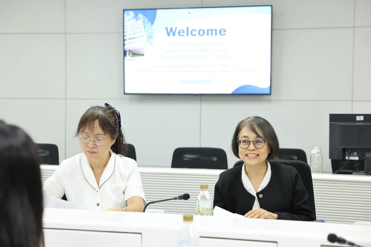 คณะผู้บริหาร โรงเรียนพยาบาลรามาธิบดี คณะแพทยศาสตร์โรงพยาบาลรามาธิบดี มหาวิทยาลัยมหิดล ให้การต้อนรับ คณะผู้บริหารจาก College of Nursing, Tzu Chi University สาธารณรัฐจีน (ไต้หวัน) คณะผู้บริหาร โรงเรียนพยาบาลรามาธิบดี คณะแพทยศาสตร์โรงพยาบาลรามาธิบดี มหาวิทยาลัยมหิดล ให้การต้อนรับ คณะผู้บริหารจาก College of Nursing, Tzu Chi University สาธารณรัฐจีน (ไต้หวัน)
