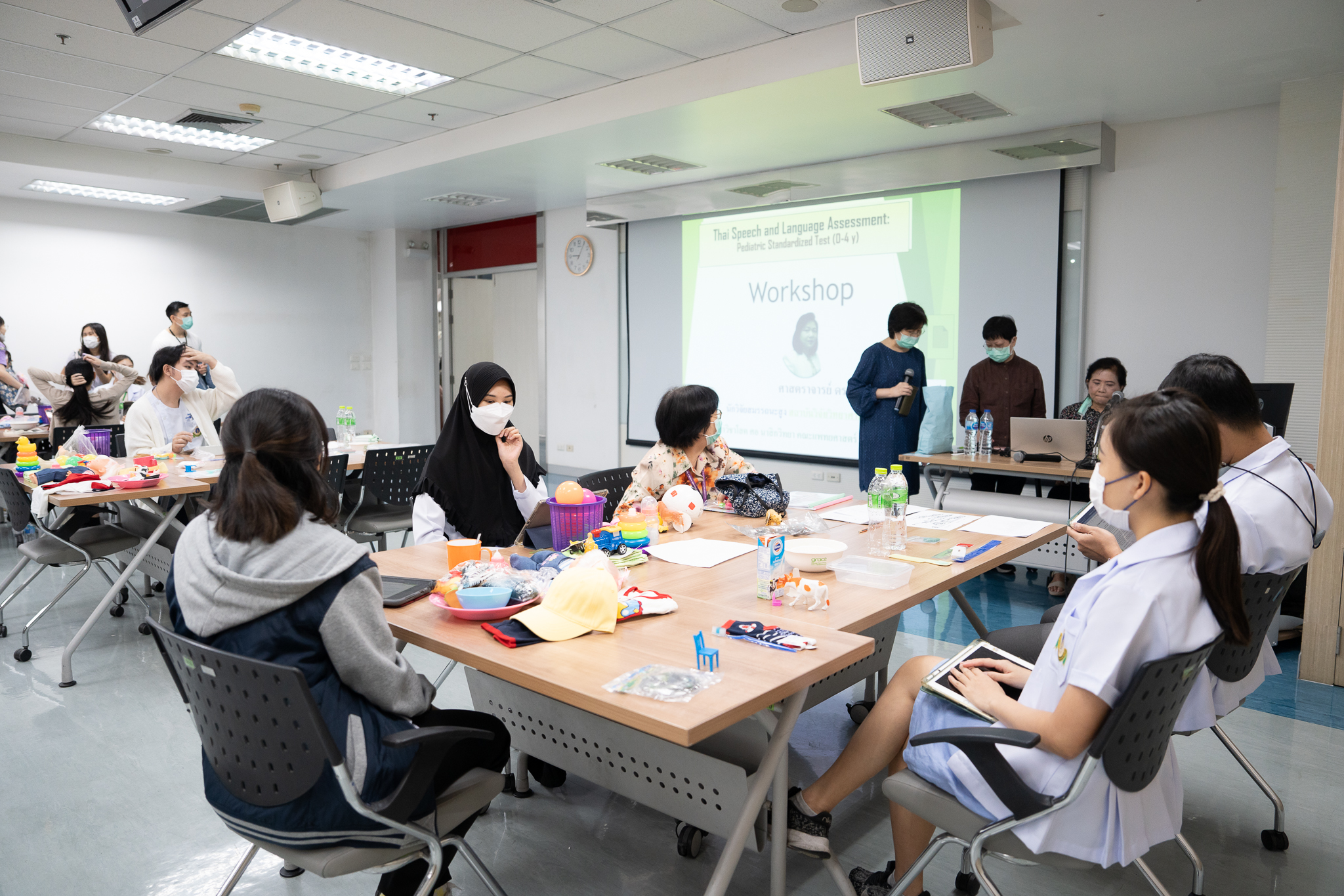 โครงการอบรมความรู้เชิงปฏิบัติการ เรื่อง "แบบทดสอบความเข้าใจและการใช้ภาษาในเด็ก 0 ถึง 4 ปี ในประเทศไทย”