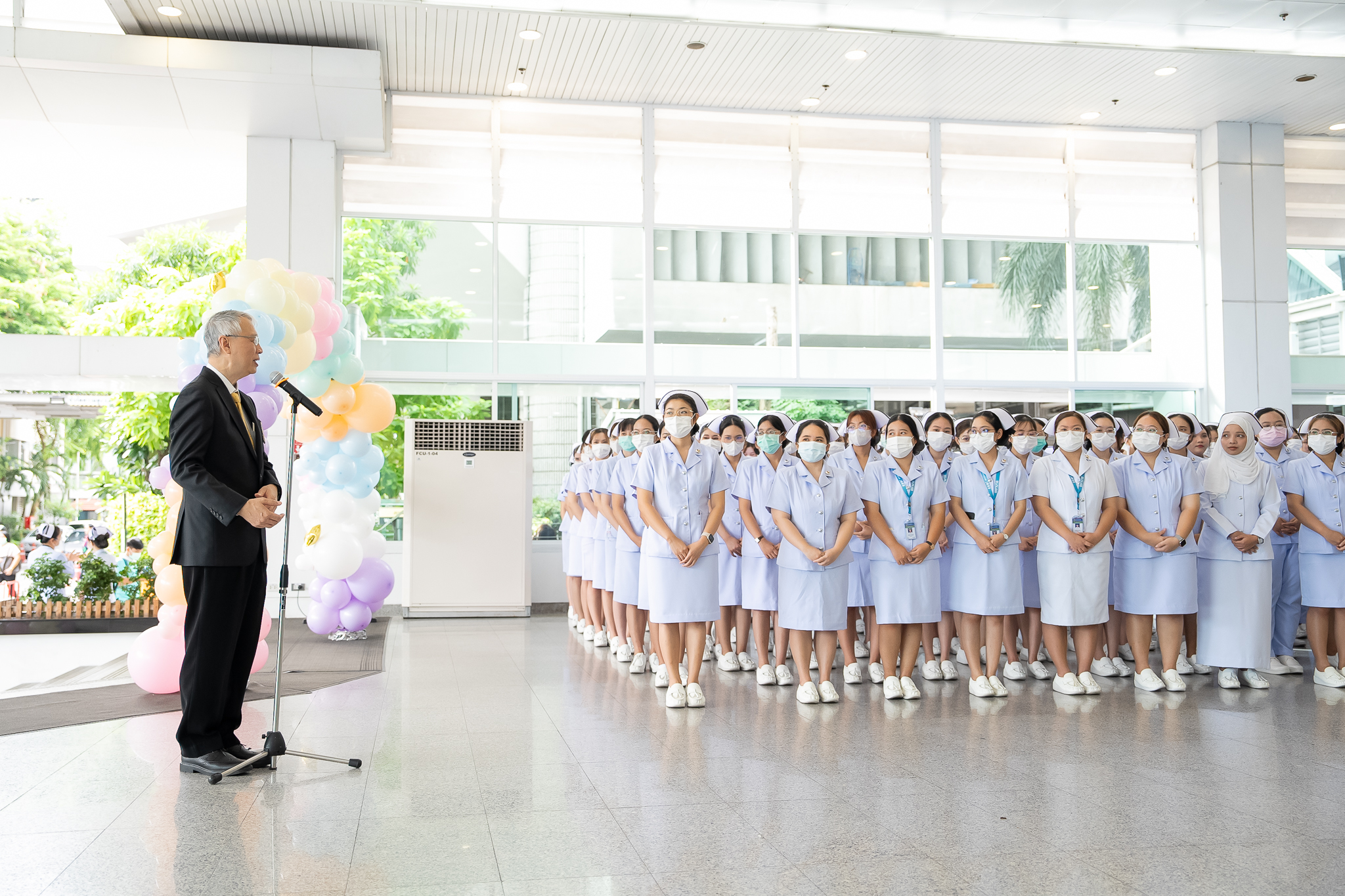 งาน “ส่งมอบพยาบาลใหม่” และ “พิธีบายศรีสู่ขวัญสู่รั้วรามาธิบดี” ประจำปี 2567 งาน “ส่งมอบพยาบาลใหม่” และ “พิธีบายศรีสู่ขวัญสู่รั้วรามาธิบดี” ประจำปี 2567