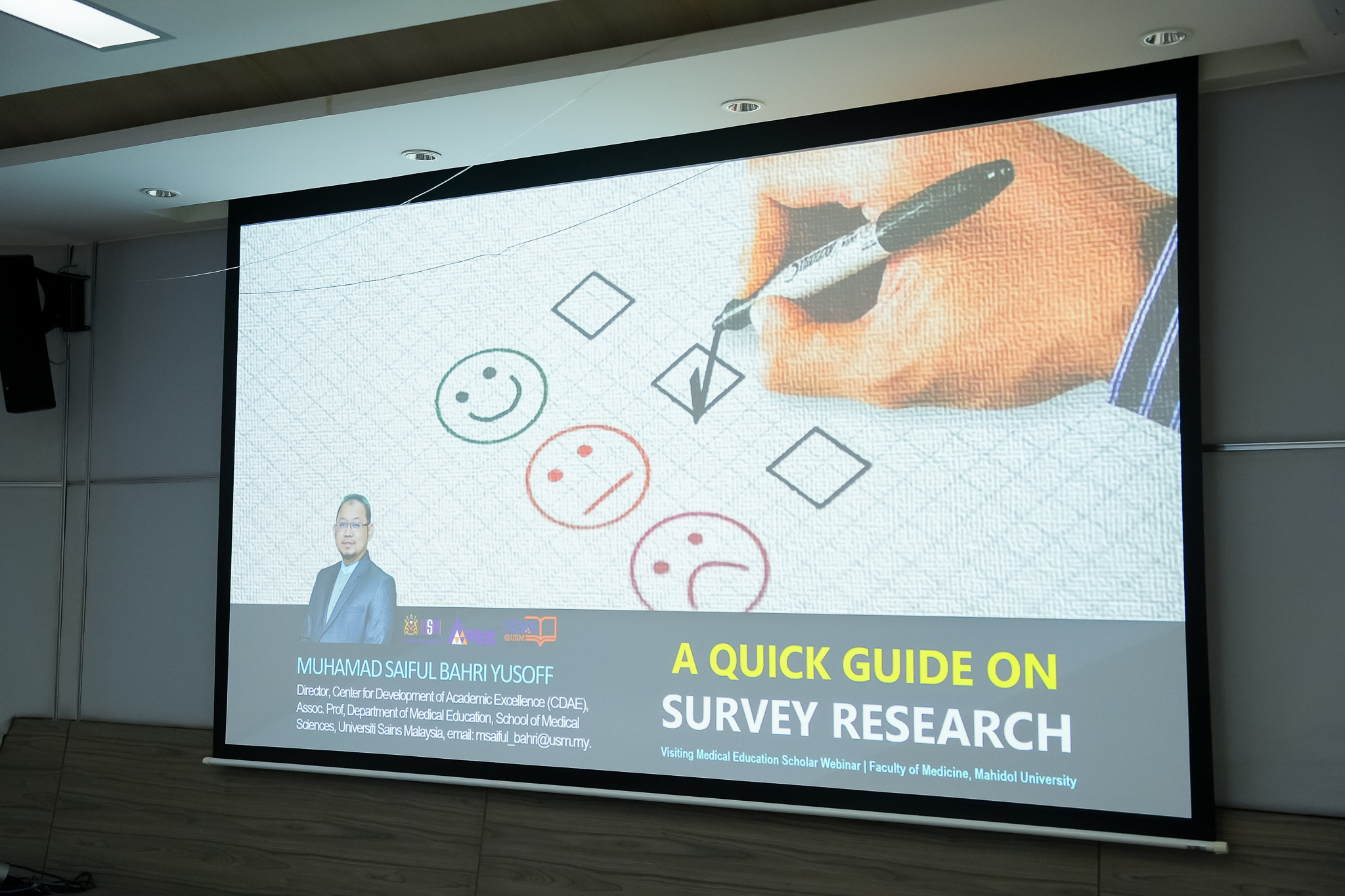 การอบรมเชิงปฏิบัติการ หัวข้อ Workshops on survey research และ Workshop on resilience and well-being การอบรมเชิงปฏิบัติการ หัวข้อ Workshops on survey research และ Workshop on resilience and well-being