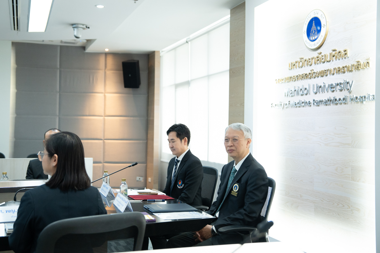 พิธีลงนามบันทึกข้อตกลงความร่วมมือด้านกุมารเวชพันธุศาสตร์ ระหว่าง คณะแพทยศาสตร์โรงพยาบาลรามาธิบดี มหาวิทยาลัยมหิดล และโรงพยาบาลมหาราชนครศรีธรรมราช