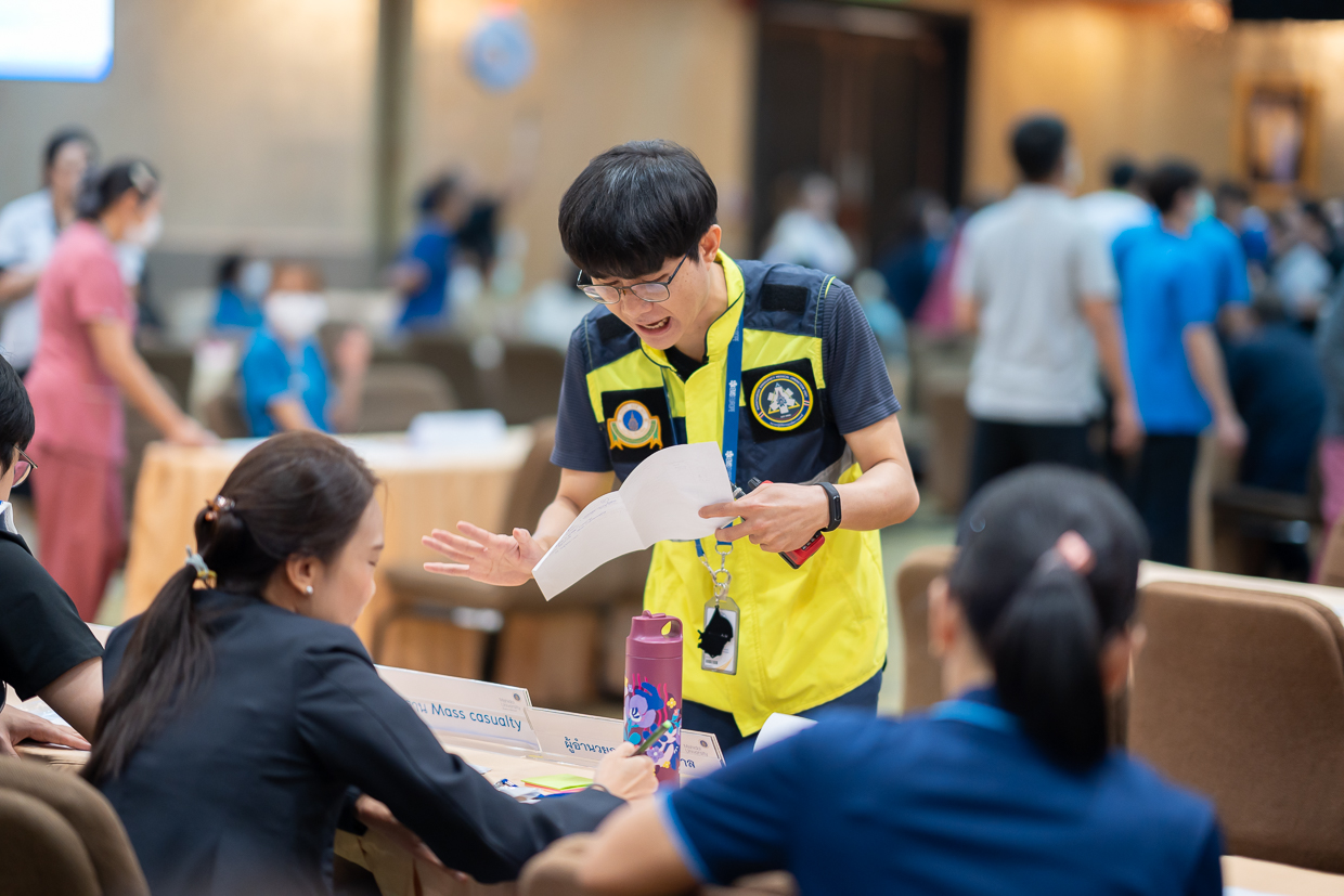 ซ้อมแผนรับภาวะฉุกเฉินหมู่ รูปแบบ Tabletop ปี 2568