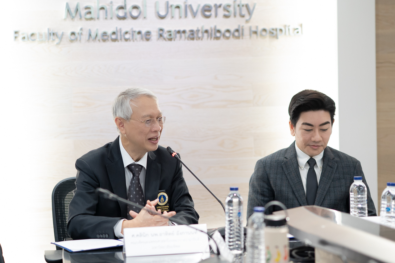 พิธีลงนามบันทึกข้อตกลงความร่วมมือทางวิชาการ เรื่อง การจัดการโลจิสติกส์และโซ่อุปทานสำหรับอาคารโรงพยาบาลรามาธิบดีและย่านนวัตกรรมโยธี ระหว่าง คณะแพทยศาสตร์โรงพยาบาลรามาธิบดี มหาวิทยาลัยมหิดล และคณะวิศวกรรมศาสตร์ มหาวิทยาลัยมหิดล