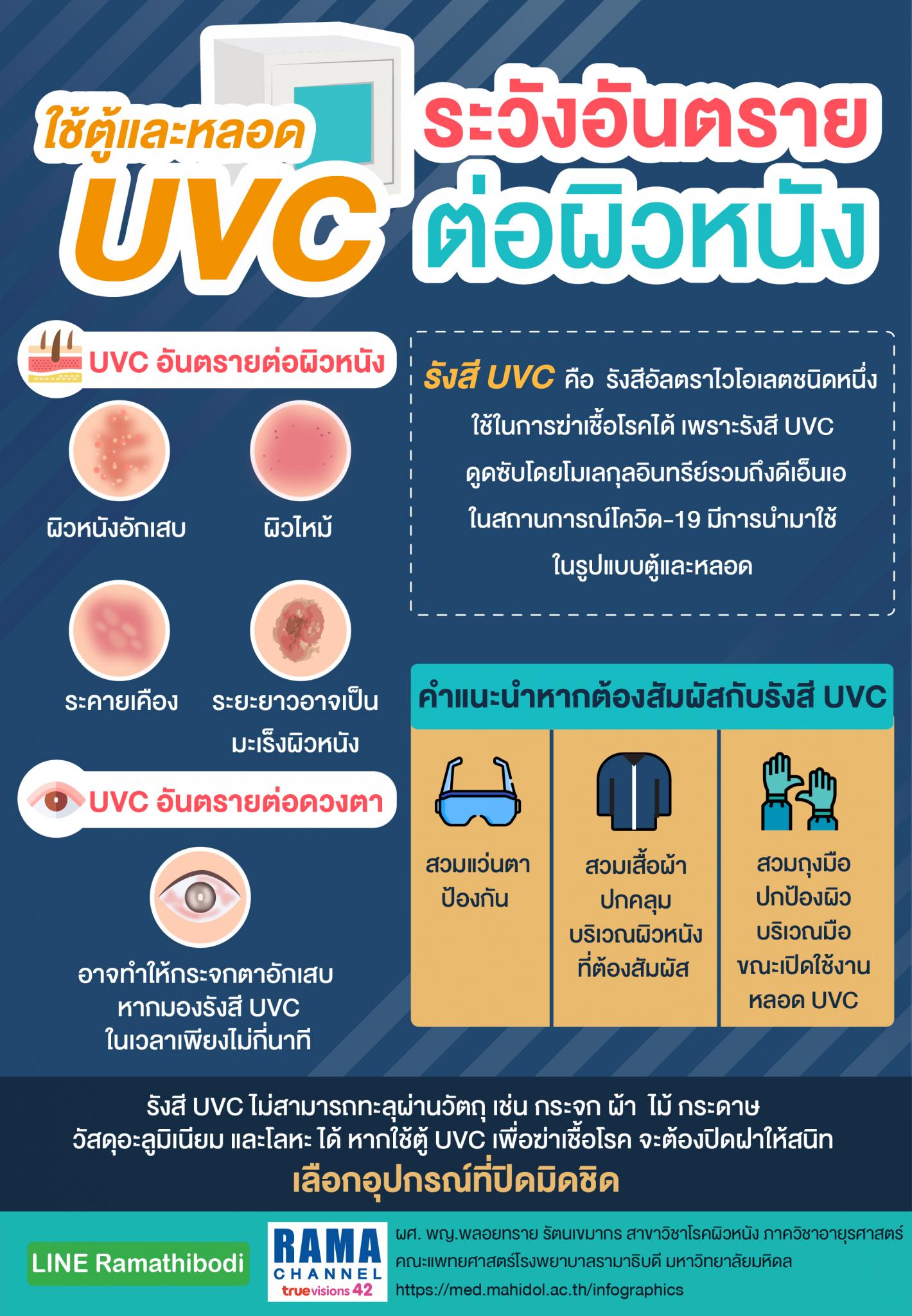 ใช้ตู้และหลอด UVC ระวังอันตรายต่อผิวหนัง