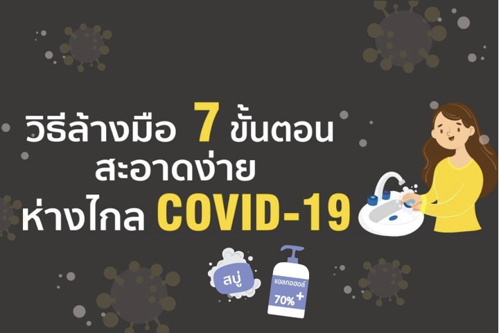 วิธีล้างมือ 7 ขั้นตอน สะอาดง่าย ห่างไกล COVID-19