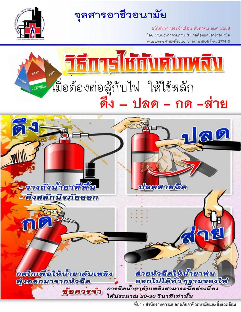 จุลสารอาชีวอนามัย ฉบับที่ 31 ประจำเดือน สิงหาคม พ.ศ. 2559