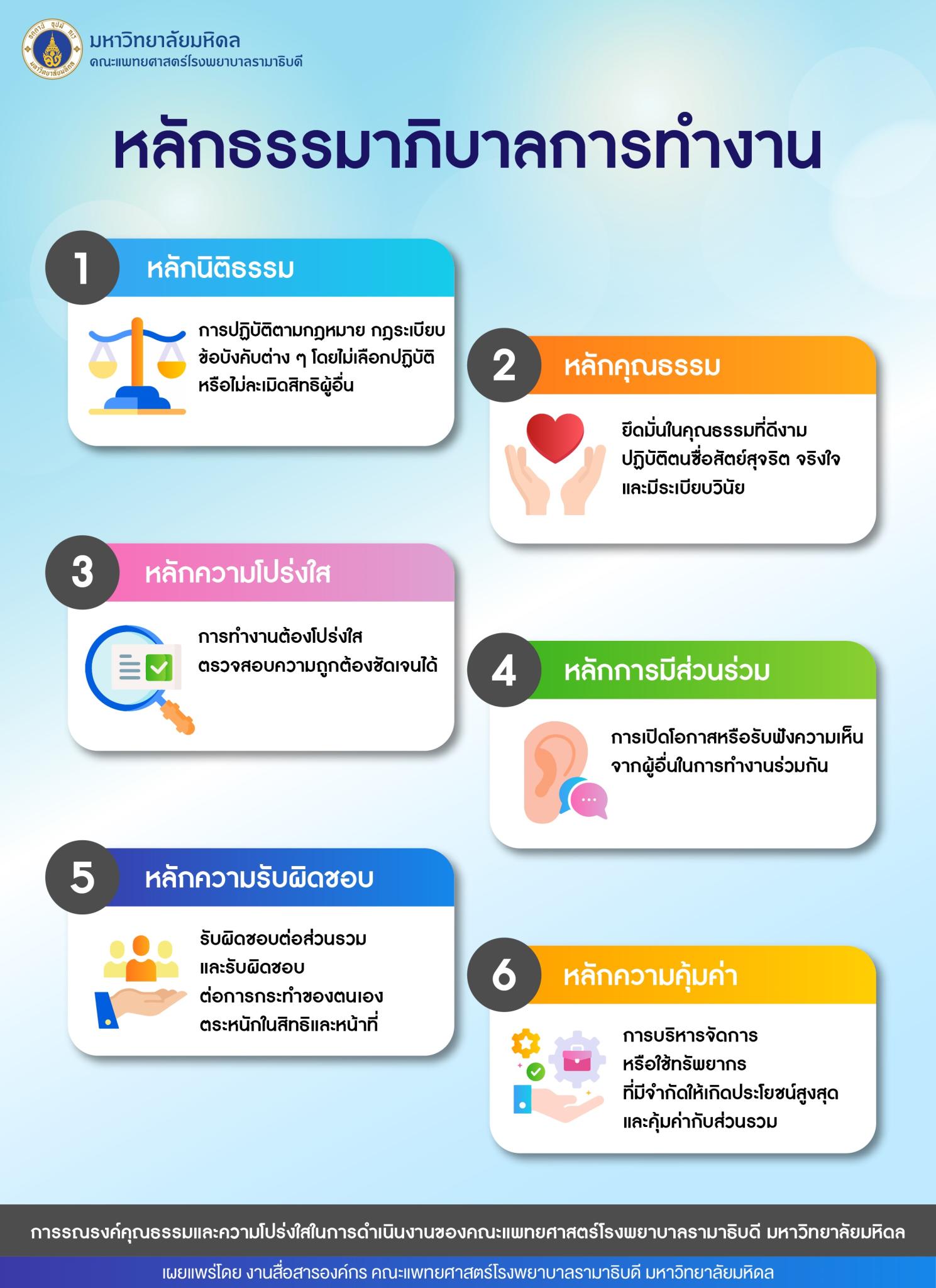 หลักธรรมาภิบาลการทำงาน