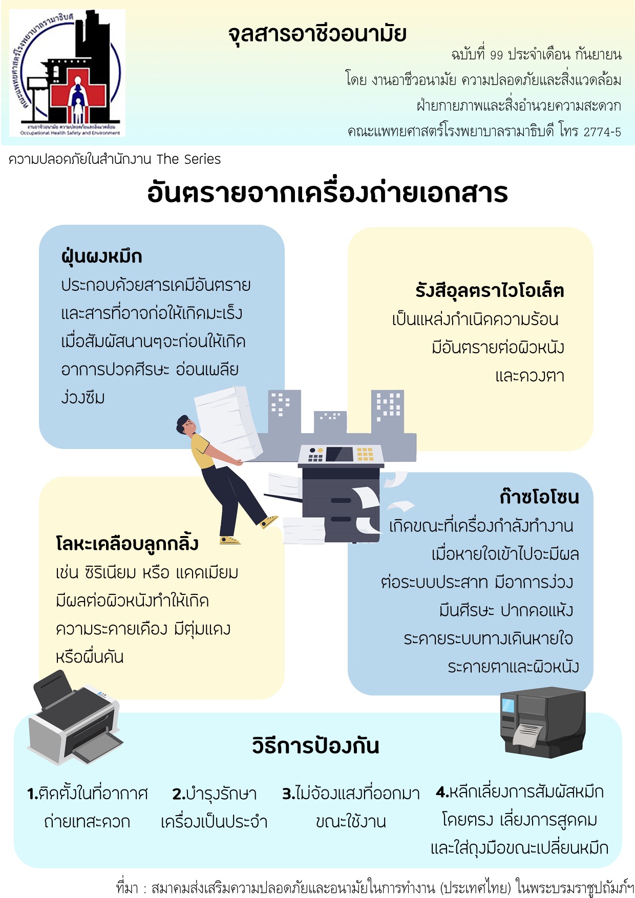 จุลสารอาชีวอนามัย ประจำเดือนกันยายน พ.ศ. 2565