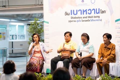 วันเบาหวานโลก ประจำปี 2567 Diabetes and Well-being (สุขกาย สุขใจ โลกสดใส ใส่ใจเบาหวาน)