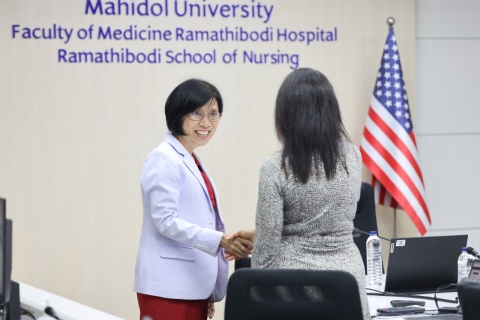 คณะผู้บริหาร และคณาจารย์โรงเรียนพยาบาลรามาธิบดี ร่วมให้การต้อนรับ อาจารย์ จาก University of Central Florida เมืองออร์ลันโด รัฐฟลอริดา ประเทศสหรัฐอเมริกา
