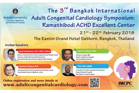 The 3rd Bangkok International Adult Congenital Cardiology Symposium: Ramathibodi ACHD Excellent Center