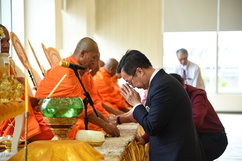 พิธีทำบุญในโอกาสเปิดใช้งานอาคารศูนย์การเรียนรู้และวิจัยเฉลิมพระเกียรติสมเด็จพระนางเจ้าสิริกิติ์ พระบรมราชินีนาถ