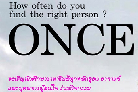 How often do you find the right person? ONCE