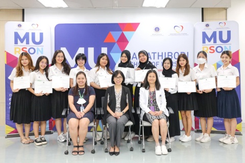 The Scholarship Certificate Ceremony for the second-year Ramathibodi Students under the Student Exchange Program 2023