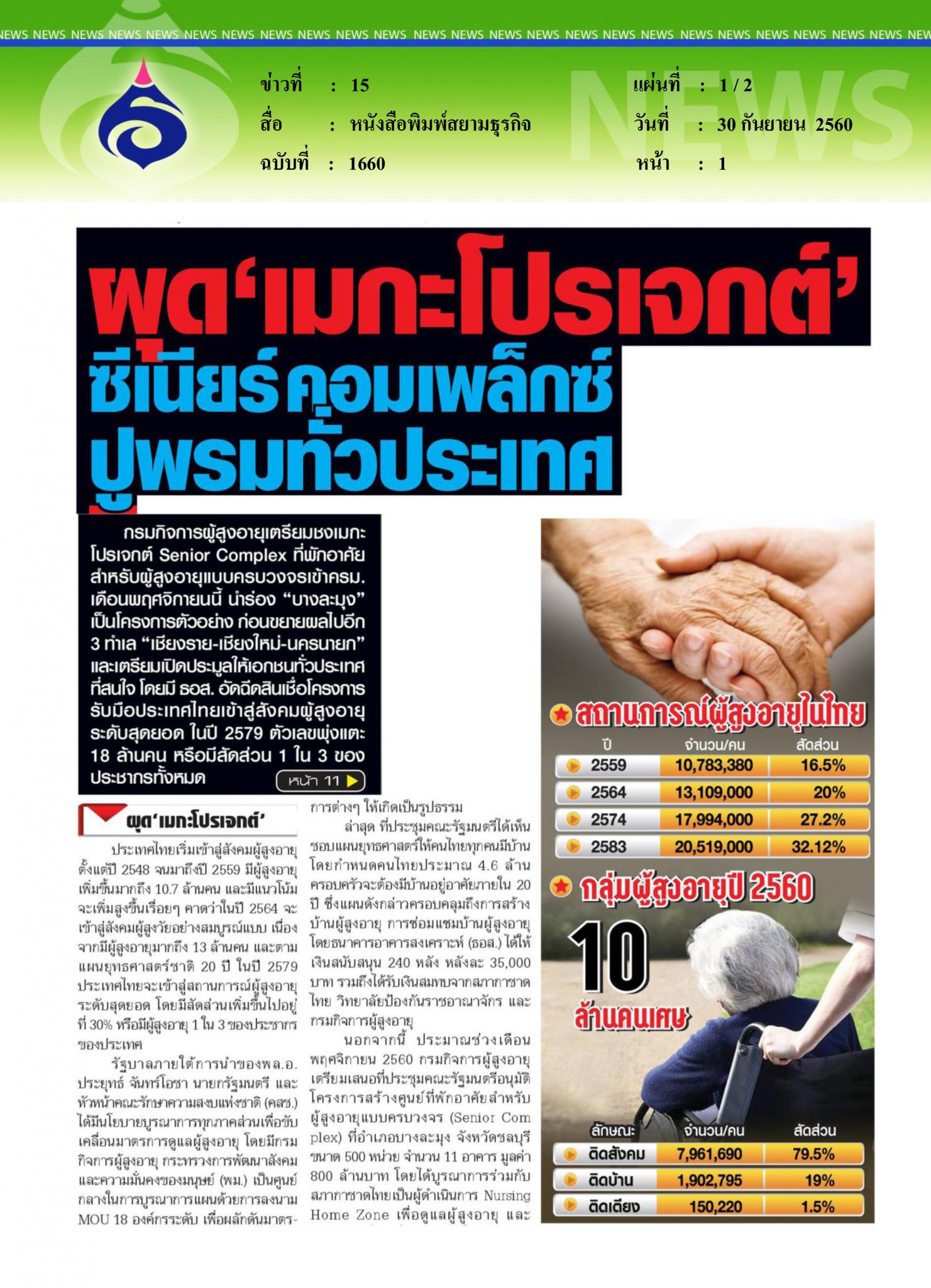 หนังสือพิมพ์สยามธูรกิจ, ผุดเมกะโปรเจคต์