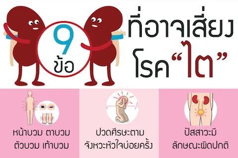 9 ข้อ ที่อาจเสี่ยงโรค “ไต"