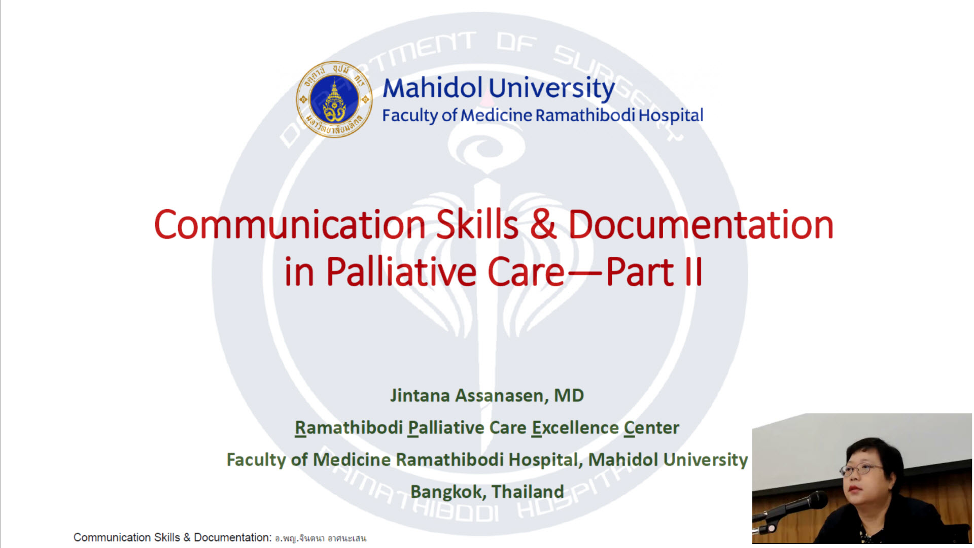 Communication Skills in Palliative Care