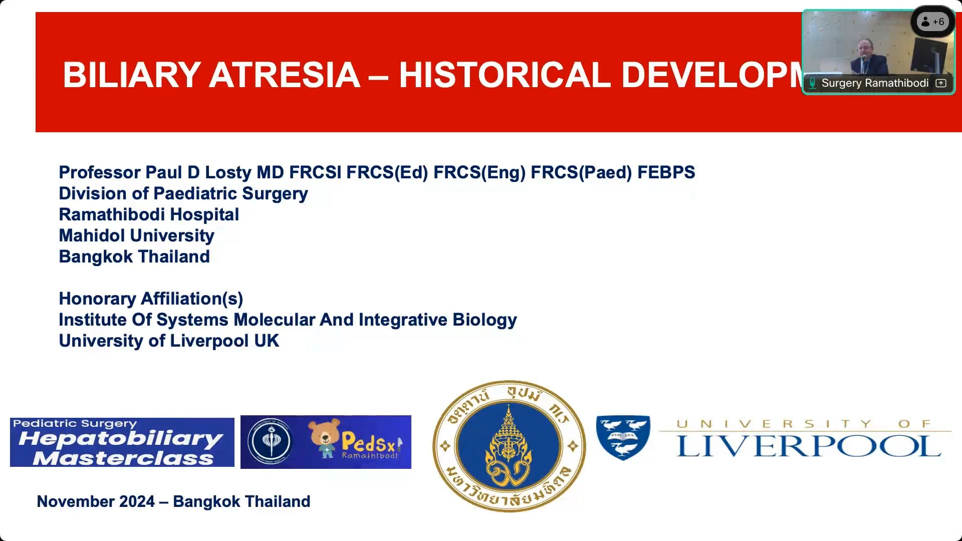 14.BILIARY ATRESIA-HISTORICAL DEVELOPMENTS: PAUL LOSTY