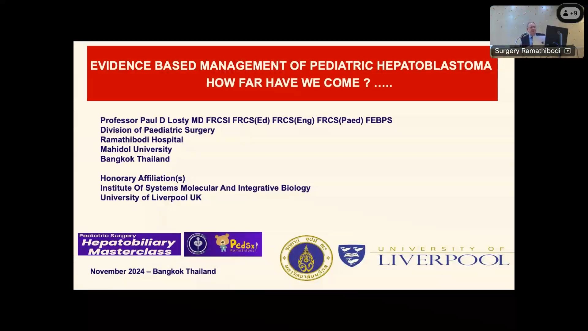 6.EVIDENCE BASED MANAGEMENT OF PEDIATRIC HEPATOBLASTOMA:HOW FAR WE HAVE COME: PAUL LOSTY