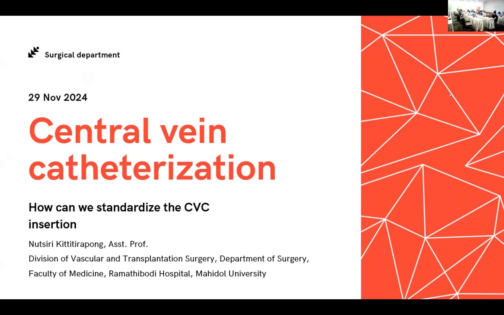 Central vein catheterization: Nutsiri Kittitirapong