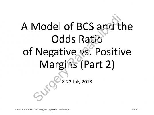A Model of BCS and the Odds Ratio_Part 2/2