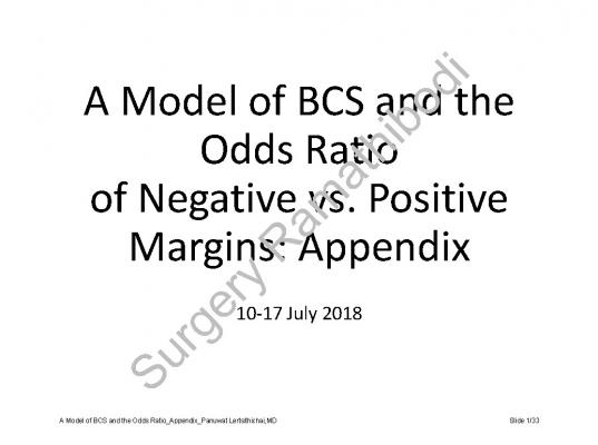 A Model of BCS and the Odds Ratio Appendix