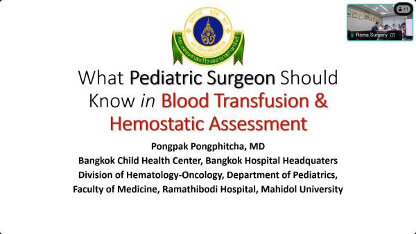 Blood Transfusion & Hemostatic Assessment