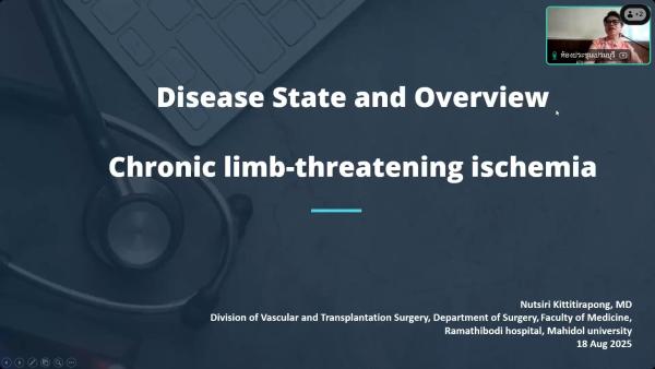 Chronic limb-threatening ischemia