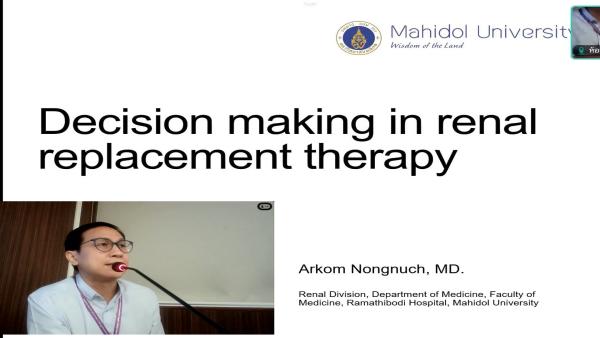 Decision making in renal replacement therapy