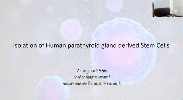 Isolation of Human parathyroid gland derived Stem Cells 