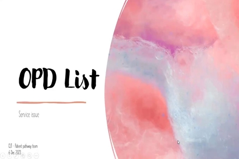 OPD List Service issue