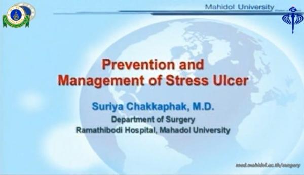Prevention and Management of Stress Ulcer