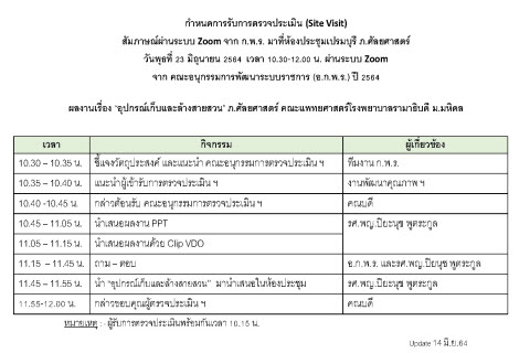 รับการตรวจประเมินจาก คณะอนุกรรมการพัฒนาระบบราชการ (อ.ก.พ.ร.)