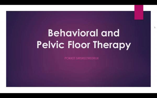 Behavioral and Pelvic Floor Therapy