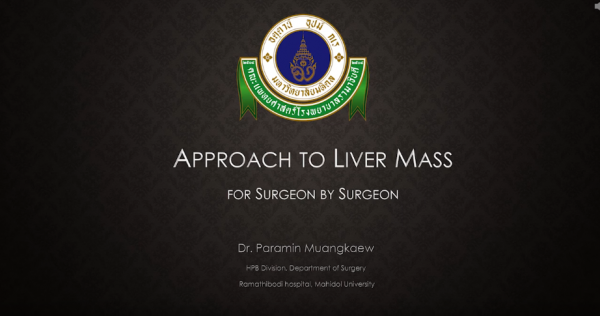 Liver mass approach for surgeon by surgeon (Thai)