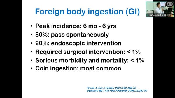 Foreign body ingestion (GI)