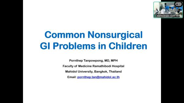Common Nonsurgical Gl Problems in Children