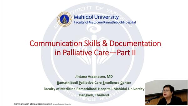 Communication in Palliative Care
