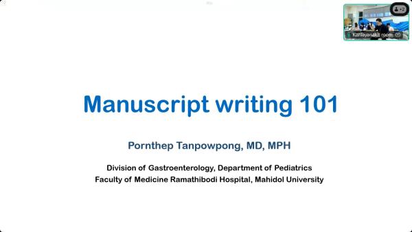 Manuscript writing