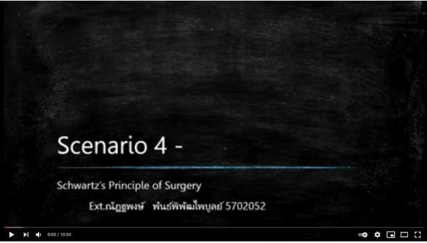 Scenario4 Feb 16, 2021 : Schwartz's Principles of Surgery