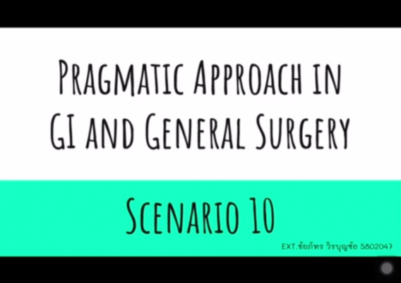 Scenario10 Sep 30, 2020 : Enhanced Recovery After Surgical Protocol
