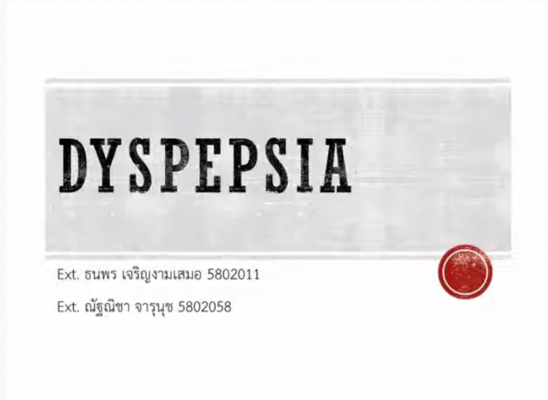 Scenario6 Sep 30, 2020 : Dyspepsia
