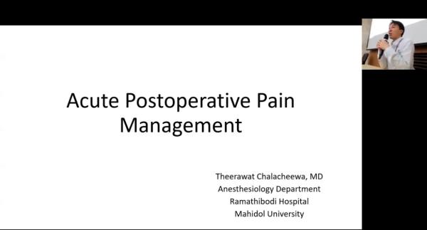 Acute Postoperative Pain Management